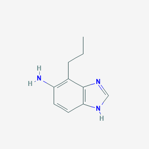 molecular formula C10H13N3 B064308 4-Propyl-1H-benzo[d]imidazol-5-amine CAS No. 177843-33-3