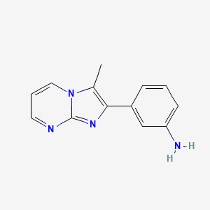 molecular formula C13H12N4 B6431867 3-(3-Methylimidazo[1,2-a]pyrimidin-2-yl)aniline CAS No. 1706454-33-2