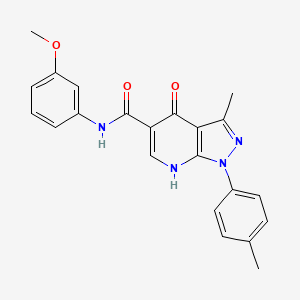 N-(3-methoxyphenyl)-3-methyl-1-(4-methylphenyl)-4-oxo-1H,4H,7H-pyrazolo[3,4-b]pyridine-5-carboxamide