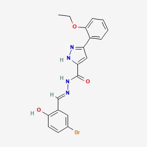 N'-[(1E)-(5-bromo-2-hydroxyphenyl)methylidene]-3-(2-ethoxyphenyl)-1H-pyrazole-5-carbohydrazide