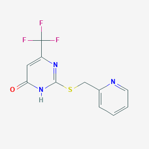 2-{[(pyridin-2-yl)methyl]sulfanyl}-6-(trifluoromethyl)-3,4-dihydropyrimidin-4-one