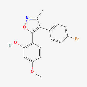 2-[4-(4-bromophenyl)-3-methyl-1,2-oxazol-5-yl]-5-methoxyphenol