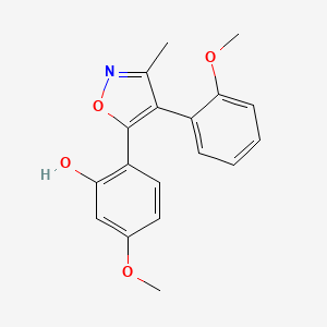 5-methoxy-2-[4-(2-methoxyphenyl)-3-methyl-1,2-oxazol-5-yl]phenol