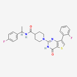 1-[7-(2-fluorophenyl)-4-oxo-3H,4H-thieno[3,2-d]pyrimidin-2-yl]-N-[1-(4-fluorophenyl)ethyl]piperidine-4-carboxamide