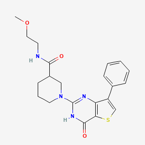 N-(2-methoxyethyl)-1-{4-oxo-7-phenyl-3H,4H-thieno[3,2-d]pyrimidin-2-yl}piperidine-3-carboxamide