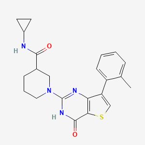 N-cyclopropyl-1-[7-(2-methylphenyl)-4-oxo-3H,4H-thieno[3,2-d]pyrimidin-2-yl]piperidine-3-carboxamide