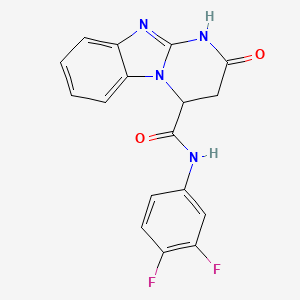 molecular formula C17H12F2N4O2 B6432892 N-(3,4-difluorophenyl)-2-hydroxy-3,4-dihydropyrimido[1,2-a]benzimidazole-4-carboxamide CAS No. 1236260-67-5