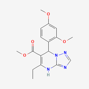 molecular formula C17H20N4O4 B6432911 Methyl 7-(2,4-dimethoxyphenyl)-5-ethyl-4,7-dihydro-[1,2,4]triazolo[1,5-a]pyrimidine-6-carboxylate CAS No. 725217-85-6