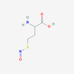 molecular formula C4H8N2O3S B064342 S-Nitroso-DL-homocysteine CAS No. 187878-81-5