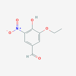 molecular formula C9H9NO5 B064345 3-Ethoxy-4-hydroxy-5-nitrobenzaldehyde CAS No. 178686-24-3