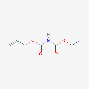 molecular formula C7H11NO4 B064346 (Ethoxycarbonyl)carbamic acid allyl ester CAS No. 188193-21-7