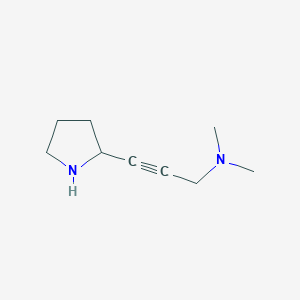 molecular formula C9H16N2 B6434640 N,N-dimethyl-3-(pyrrolidin-2-yl)prop-2-yn-1-amine CAS No. 1824229-71-1