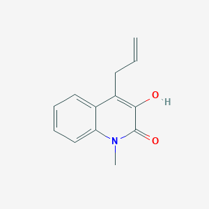 molecular formula C13H13NO2 B064353 4-Allyl-3-hydroxy-1-methyl-2(1H)-quinolinone CAS No. 172604-85-2