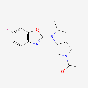 molecular formula C16H18FN3O2 B6435318 1-[1-(6-fluoro-1,3-benzoxazol-2-yl)-2-methyl-octahydropyrrolo[2,3-c]pyrrol-5-yl]ethan-1-one CAS No. 2549048-38-4