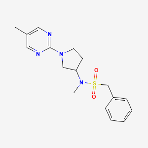 molecular formula C17H22N4O2S B6435749 N-methyl-N-[1-(5-methylpyrimidin-2-yl)pyrrolidin-3-yl]-1-phenylmethanesulfonamide CAS No. 2549041-31-6