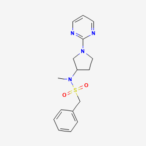 molecular formula C16H20N4O2S B6435768 N-methyl-1-phenyl-N-[1-(pyrimidin-2-yl)pyrrolidin-3-yl]methanesulfonamide CAS No. 2548992-90-9