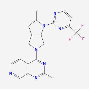 B6436057 2-(2-methyl-5-{2-methylpyrido[3,4-d]pyrimidin-4-yl}-octahydropyrrolo[3,4-b]pyrrol-1-yl)-4-(trifluoromethyl)pyrimidine CAS No. 2549054-86-4