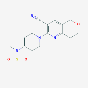 molecular formula C16H22N4O3S B6436164 N-(1-{3-cyano-5H,7H,8H-pyrano[4,3-b]pyridin-2-yl}piperidin-4-yl)-N-methylmethanesulfonamide CAS No. 2549029-24-3