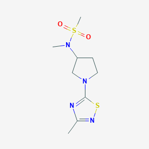 molecular formula C9H16N4O2S2 B6436170 N-methyl-N-[1-(3-methyl-1,2,4-thiadiazol-5-yl)pyrrolidin-3-yl]methanesulfonamide CAS No. 2549029-08-3