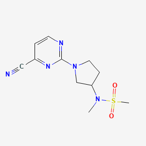 molecular formula C11H15N5O2S B6436197 N-[1-(4-cyanopyrimidin-2-yl)pyrrolidin-3-yl]-N-methylmethanesulfonamide CAS No. 2548975-05-7