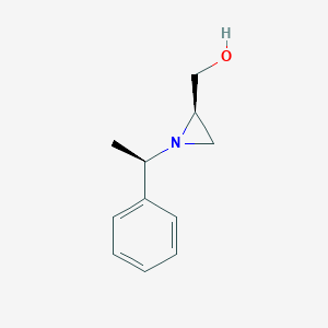 molecular formula C11H15NO B064362 (R)-1-[(R)-alpha-Methylbenzyl)aziridine-2-methanol CAS No. 173034-70-3