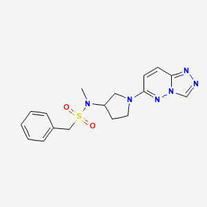 molecular formula C17H20N6O2S B6436219 N-methyl-1-phenyl-N-(1-{[1,2,4]triazolo[4,3-b]pyridazin-6-yl}pyrrolidin-3-yl)methanesulfonamide CAS No. 2549053-52-1
