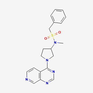 molecular formula C19H21N5O2S B6436265 N-methyl-1-phenyl-N-(1-{pyrido[3,4-d]pyrimidin-4-yl}pyrrolidin-3-yl)methanesulfonamide CAS No. 2549017-36-7