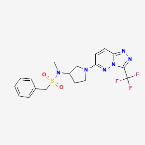 N-methyl-1-phenyl-N-{1-[3-(trifluoromethyl)-[1,2,4]triazolo[4,3-b]pyridazin-6-yl]pyrrolidin-3-yl}methanesulfonamide