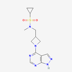 N-methyl-N-[(1-{1H-pyrazolo[3,4-d]pyrimidin-4-yl}azetidin-3-yl)methyl]cyclopropanesulfonamide
