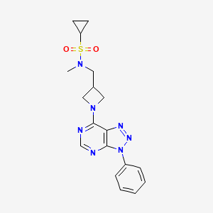 N-methyl-N-[(1-{3-phenyl-3H-[1,2,3]triazolo[4,5-d]pyrimidin-7-yl}azetidin-3-yl)methyl]cyclopropanesulfonamide