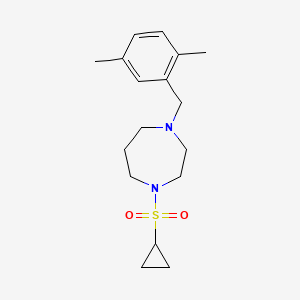1-(cyclopropanesulfonyl)-4-[(2,5-dimethylphenyl)methyl]-1,4-diazepane