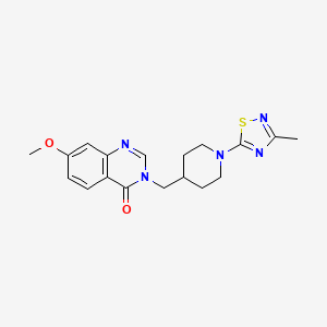 7-methoxy-3-{[1-(3-methyl-1,2,4-thiadiazol-5-yl)piperidin-4-yl]methyl}-3,4-dihydroquinazolin-4-one