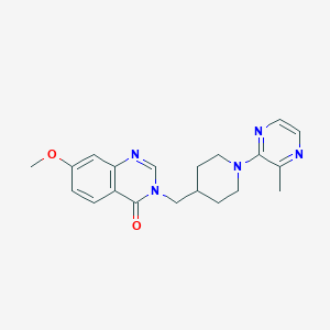 7-methoxy-3-{[1-(3-methylpyrazin-2-yl)piperidin-4-yl]methyl}-3,4-dihydroquinazolin-4-one