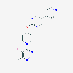 4-ethyl-5-fluoro-6-(4-{[5-(pyridin-4-yl)pyrimidin-2-yl]oxy}piperidin-1-yl)pyrimidine