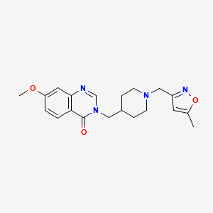 7-methoxy-3-({1-[(5-methyl-1,2-oxazol-3-yl)methyl]piperidin-4-yl}methyl)-3,4-dihydroquinazolin-4-one