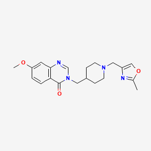 7-methoxy-3-({1-[(2-methyl-1,3-oxazol-4-yl)methyl]piperidin-4-yl}methyl)-3,4-dihydroquinazolin-4-one