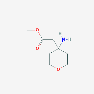 molecular formula C8H15NO3 B064365 4-Amino-tetrahydropyran-4-acetic acid methyl ester CAS No. 178242-93-8