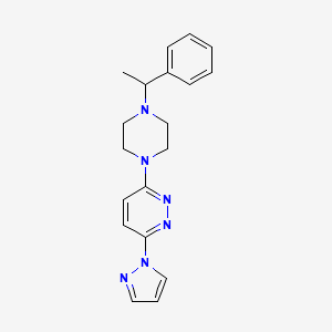 3-[4-(1-phenylethyl)piperazin-1-yl]-6-(1H-pyrazol-1-yl)pyridazine