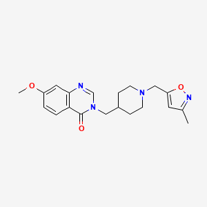 7-methoxy-3-({1-[(3-methyl-1,2-oxazol-5-yl)methyl]piperidin-4-yl}methyl)-3,4-dihydroquinazolin-4-one