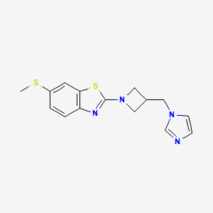 2-{3-[(1H-imidazol-1-yl)methyl]azetidin-1-yl}-6-(methylsulfanyl)-1,3-benzothiazole