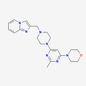4-{6-[4-({imidazo[1,2-a]pyridin-2-yl}methyl)piperazin-1-yl]-2-methylpyrimidin-4-yl}morpholine