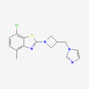 7-chloro-2-{3-[(1H-imidazol-1-yl)methyl]azetidin-1-yl}-4-methyl-1,3-benzothiazole