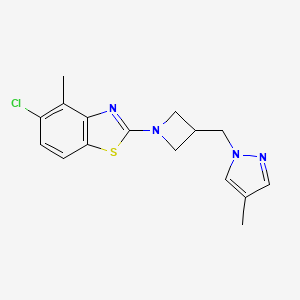 5-chloro-4-methyl-2-{3-[(4-methyl-1H-pyrazol-1-yl)methyl]azetidin-1-yl}-1,3-benzothiazole