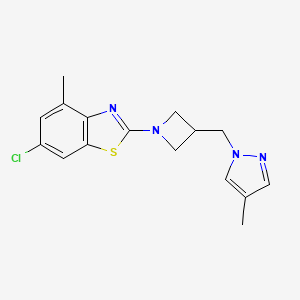 6-chloro-4-methyl-2-{3-[(4-methyl-1H-pyrazol-1-yl)methyl]azetidin-1-yl}-1,3-benzothiazole