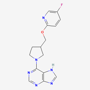 6-(3-{[(5-fluoropyridin-2-yl)oxy]methyl}pyrrolidin-1-yl)-9H-purine