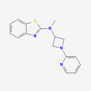 molecular formula C16H16N4S B6436718 N-methyl-N-[1-(pyridin-2-yl)azetidin-3-yl]-1,3-benzothiazol-2-amine CAS No. 2549034-84-4