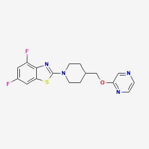4,6-difluoro-2-{4-[(pyrazin-2-yloxy)methyl]piperidin-1-yl}-1,3-benzothiazole