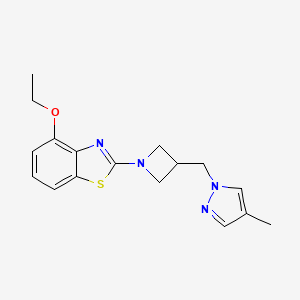 4-ethoxy-2-{3-[(4-methyl-1H-pyrazol-1-yl)methyl]azetidin-1-yl}-1,3-benzothiazole