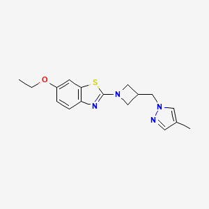 6-ethoxy-2-{3-[(4-methyl-1H-pyrazol-1-yl)methyl]azetidin-1-yl}-1,3-benzothiazole