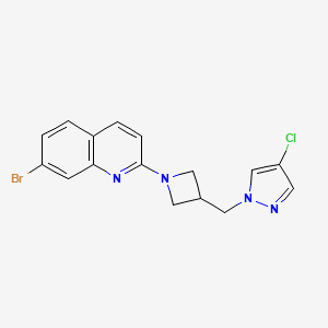 7-bromo-2-{3-[(4-chloro-1H-pyrazol-1-yl)methyl]azetidin-1-yl}quinoline